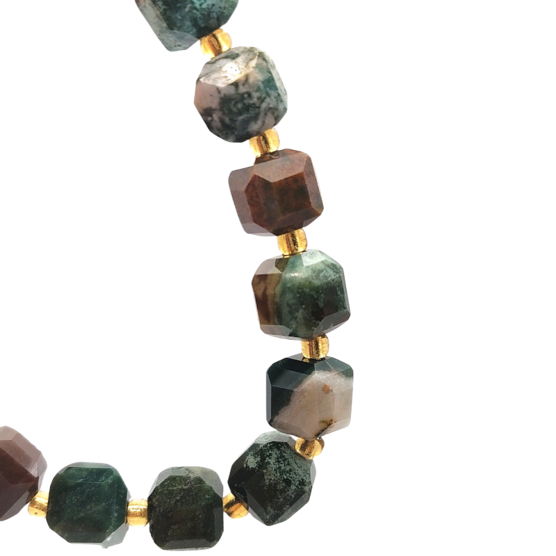 Blood Stone Cube Bracelet